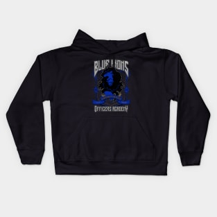 Blue Lions Crest Kids Hoodie